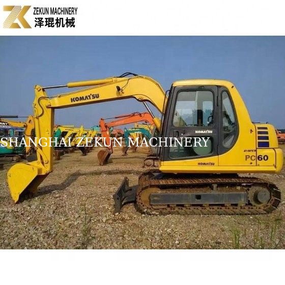 6200 KG βάρος μηχανής χρησιμοποιημένος Komatsu PC60-7 εξορυκτής από την Ιαπωνία αρχική υδραυλική αντλία