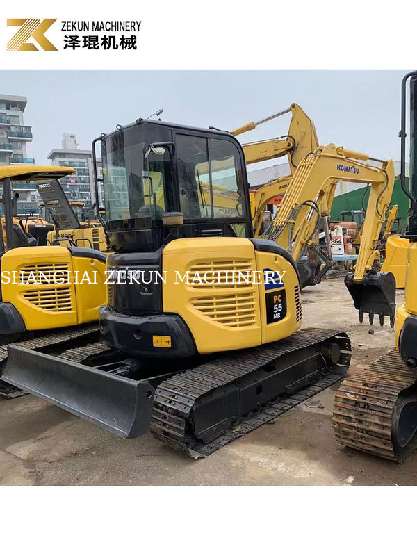Δεύτερο χέρι Komatsu PC55MR-2 Εκσκαφέας με 28.5KW ισχύ και 0.2m3 χωρητικότητα κουβάς