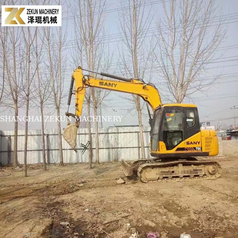 Αρχική ζωγραφισμένη 7T Sany 75 Excavator SY75C-9 SY75C PRO μεταχειρισμένη σκάφτρα