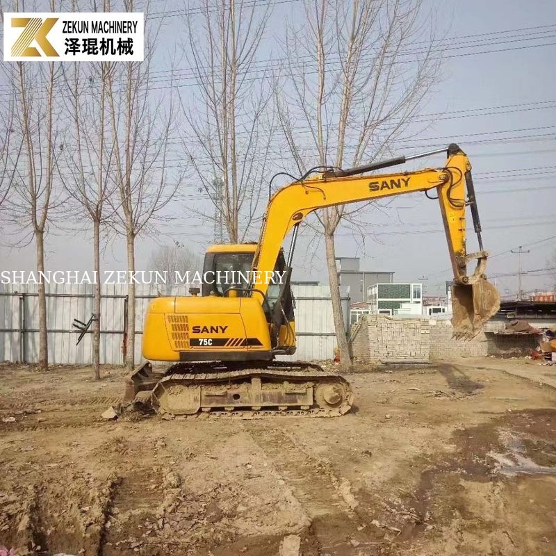Αρχική ζωγραφισμένη 7T Sany 75 Excavator SY75C-9 SY75C PRO μεταχειρισμένη σκάφτρα