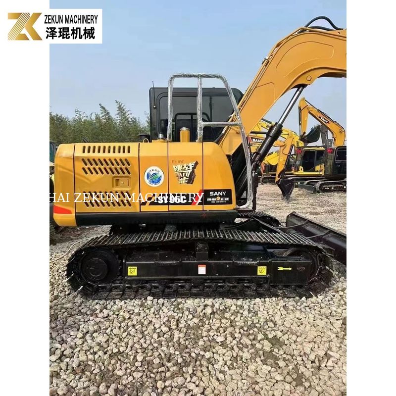 60.7KW Sany SY95 Excavator 9Ton μεταχειρισμένο Digger Kubota V3800DI-T-E3B Μηχανή