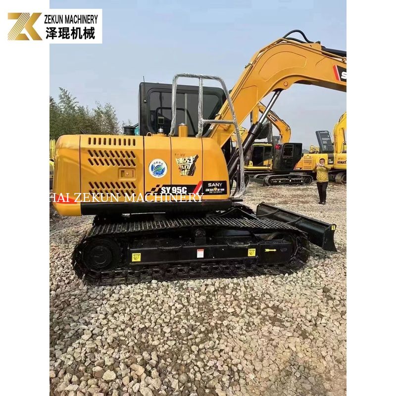 60.7KW Sany SY95 Excavator 9Ton μεταχειρισμένο Digger Kubota V3800DI-T-E3B Μηχανή