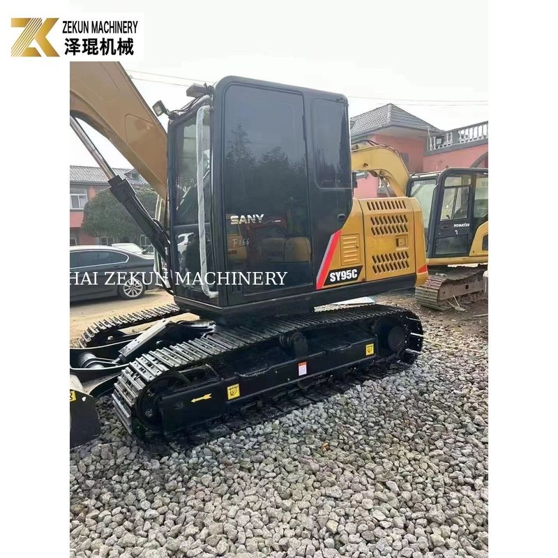 60.7KW Sany SY95 Excavator 9Ton μεταχειρισμένο Digger Kubota V3800DI-T-E3B Μηχανή