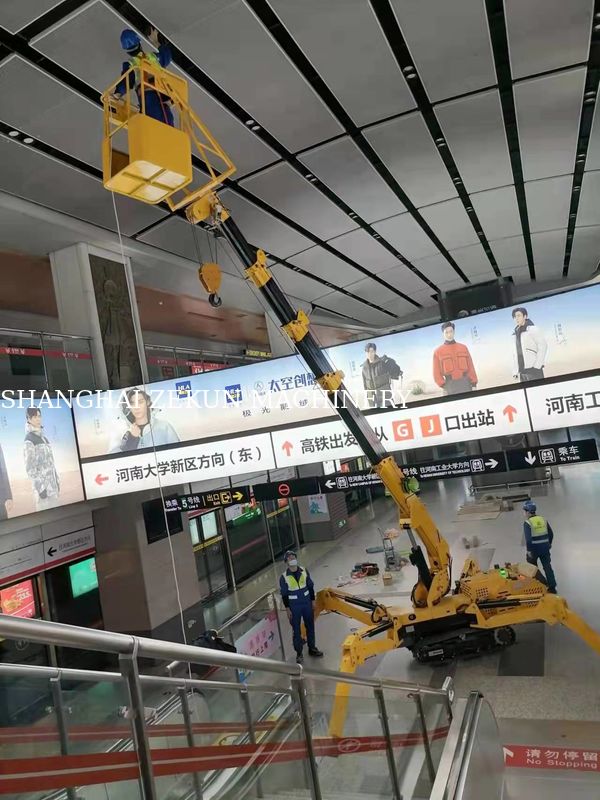 Μίνι Σπάιντερ Κρέιν Κρόλερ KB8.0 Υδραυλικός Κρέιν για Max. Υψόμετρο ανύψωσης 15,7m