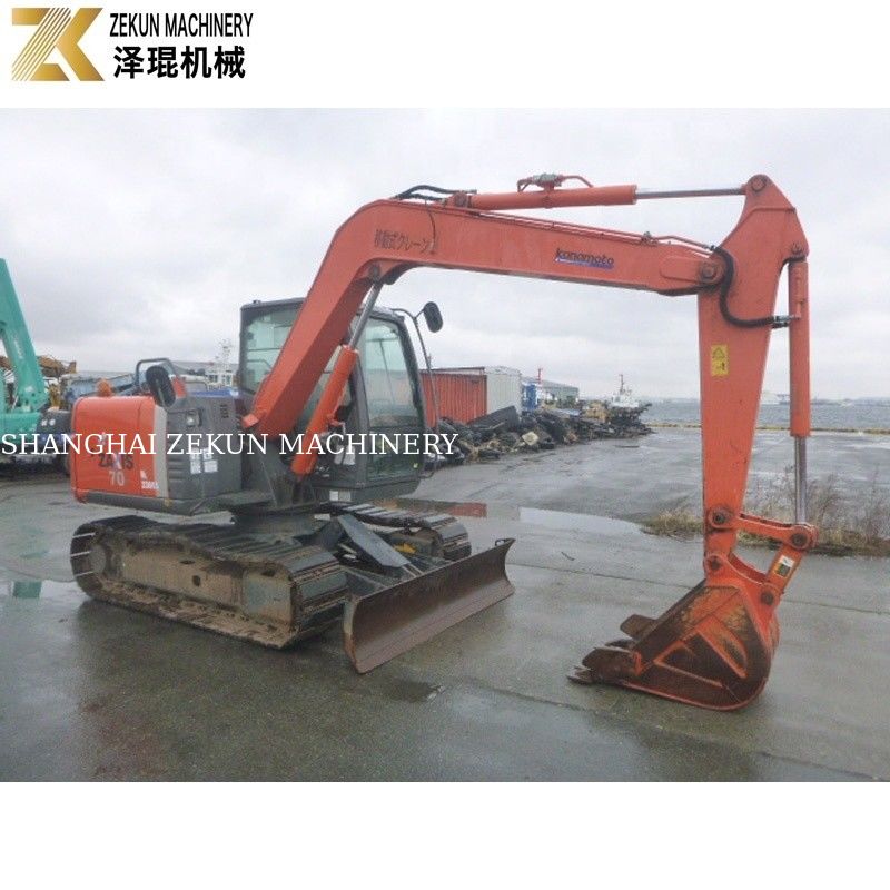 7 τόνων Hitachi ZX 70 Excavator με αντίχειρα και ισχυρό κινητήρα ISUZU για μικρά κουβά