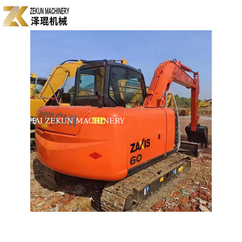 6 τόνους Χρησιμοποιούμενη μίνι εκσκαφέας Hitachi ZX60 με 40,5 KW σε καλή κατάσταση