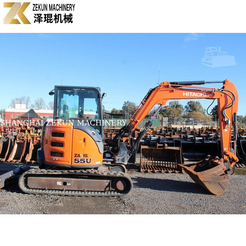 Μετακινούμενος τύπος σάρωσης τύπου Hitachi ZX55-5A εξορυκτής με χωρητικότητα κουβάς 0,19m3