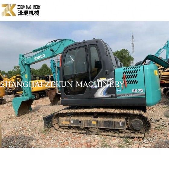 7 τόνων Μίνι Εκσκαφέας Kobelco SK 75 SR UR με κινητήρα ISUZU και αρχική υδραυλική αντλία