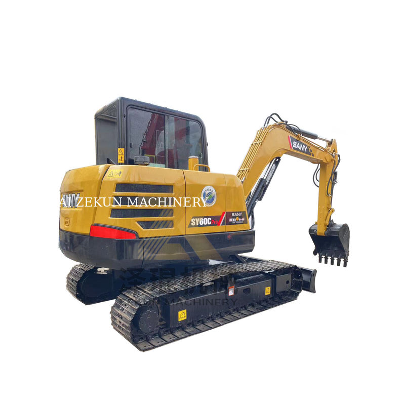 Υδραυλική εκσκαφέας Sany SY60C Pro Crawler με κινητήρα Sany και 0-2000 ώρες εργασίας