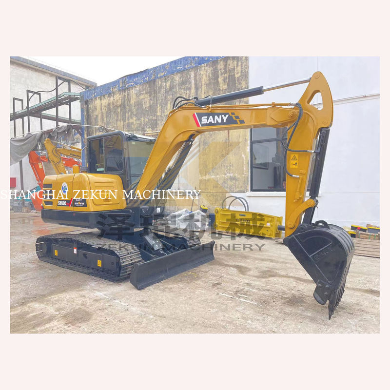 Υδραυλική εκσκαφέας Sany SY60C Pro Crawler με κινητήρα Sany και 0-2000 ώρες εργασίας
