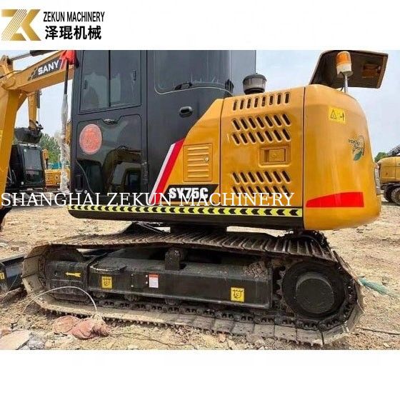Χρησιμοποιούμενη Sany SY75 Excavator με χωρητικότητα κουβάς 0,28m3 και 2001-4000 ώρες εργασίας