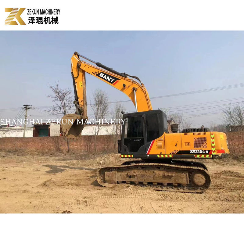 Καλό 21 τόνων Χρησιμοποιούμενο SY215C-9 Excavator Μεγάλη εμβέλεια με 1.2M3 Bucket