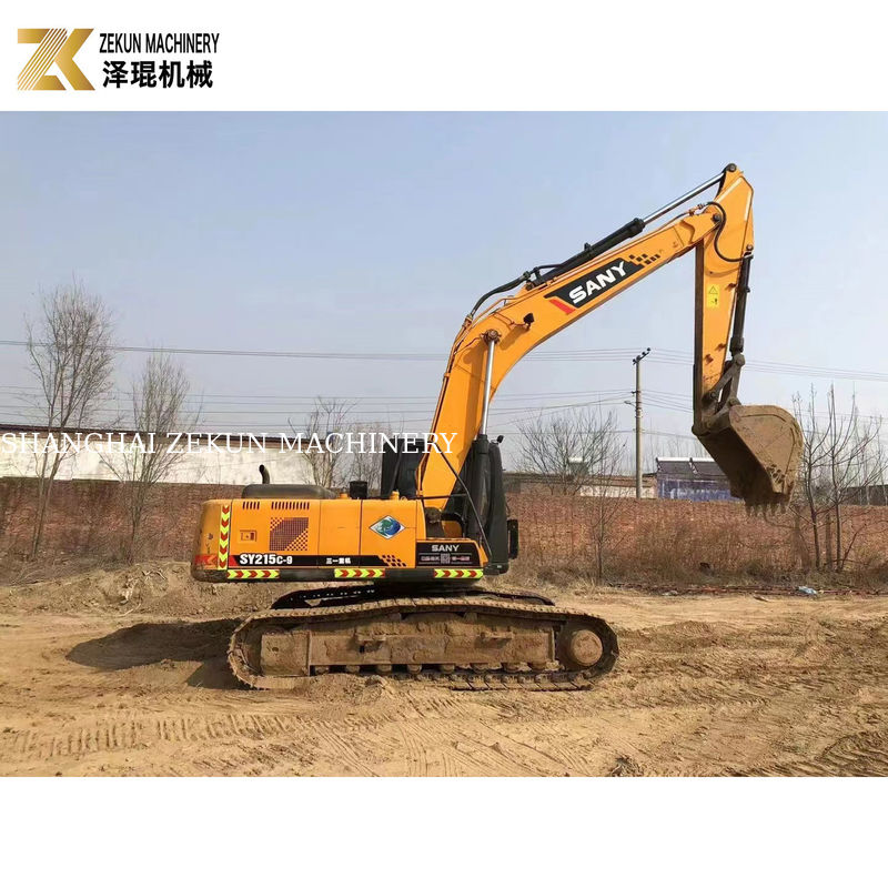 Καλό 21 τόνων Χρησιμοποιούμενο SY215C-9 Excavator Μεγάλη εμβέλεια με 1.2M3 Bucket