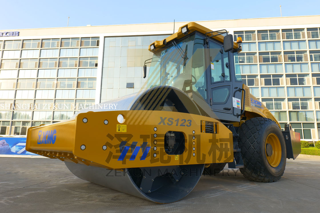 12ton XCMG XS123 βαρύ φορτίο δονητικό κυλίνδρο Κίνα Τρίτο στάδιο οδικών κατασκευών εξοπλισμός