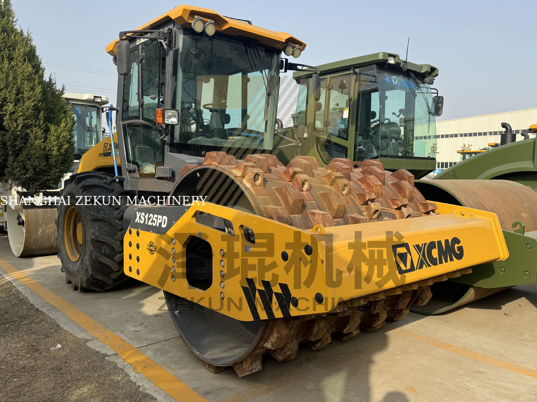 12 τόνων XCMG XS125 πλήρης υδραυλικός μονότρομος κυλίνδρος EU στάδιο V