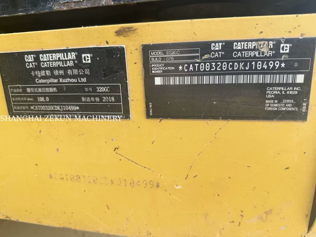 2018 Cat 320GC Excavator 4300H Αρχική κατάσταση για ομαλή κατασκευή