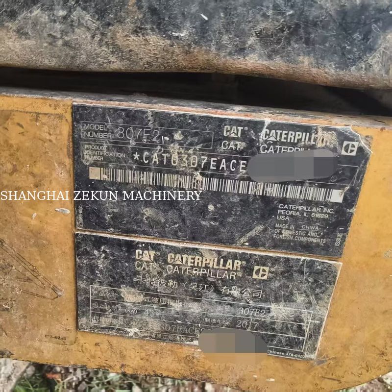 2017 CAT 307E2 Εκσκαφέας 12544hrs Μέγιστο ύψος πέτασης 070 mm Υδραυλική πίεση 28 MPa